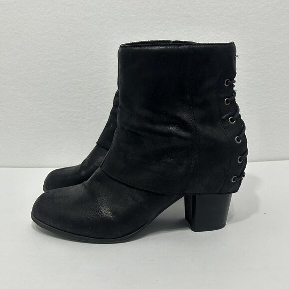 Fergalicious By Fergie Trina Black Womens 11M Faux Suede Ankle Boots - Picture 3 of 8